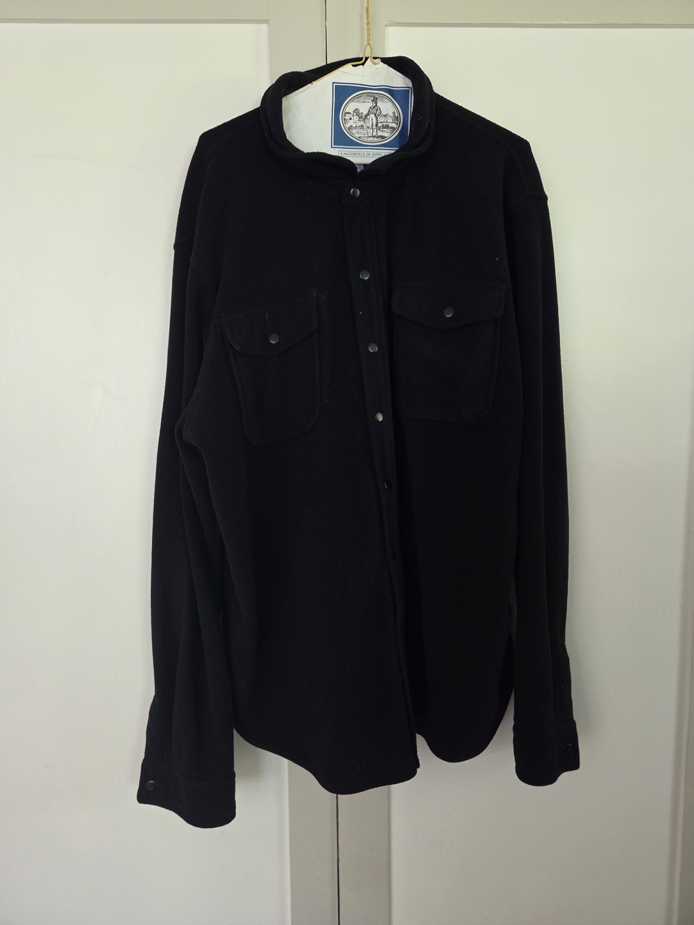 Old Navy Black Button-Front Shirt Jacket